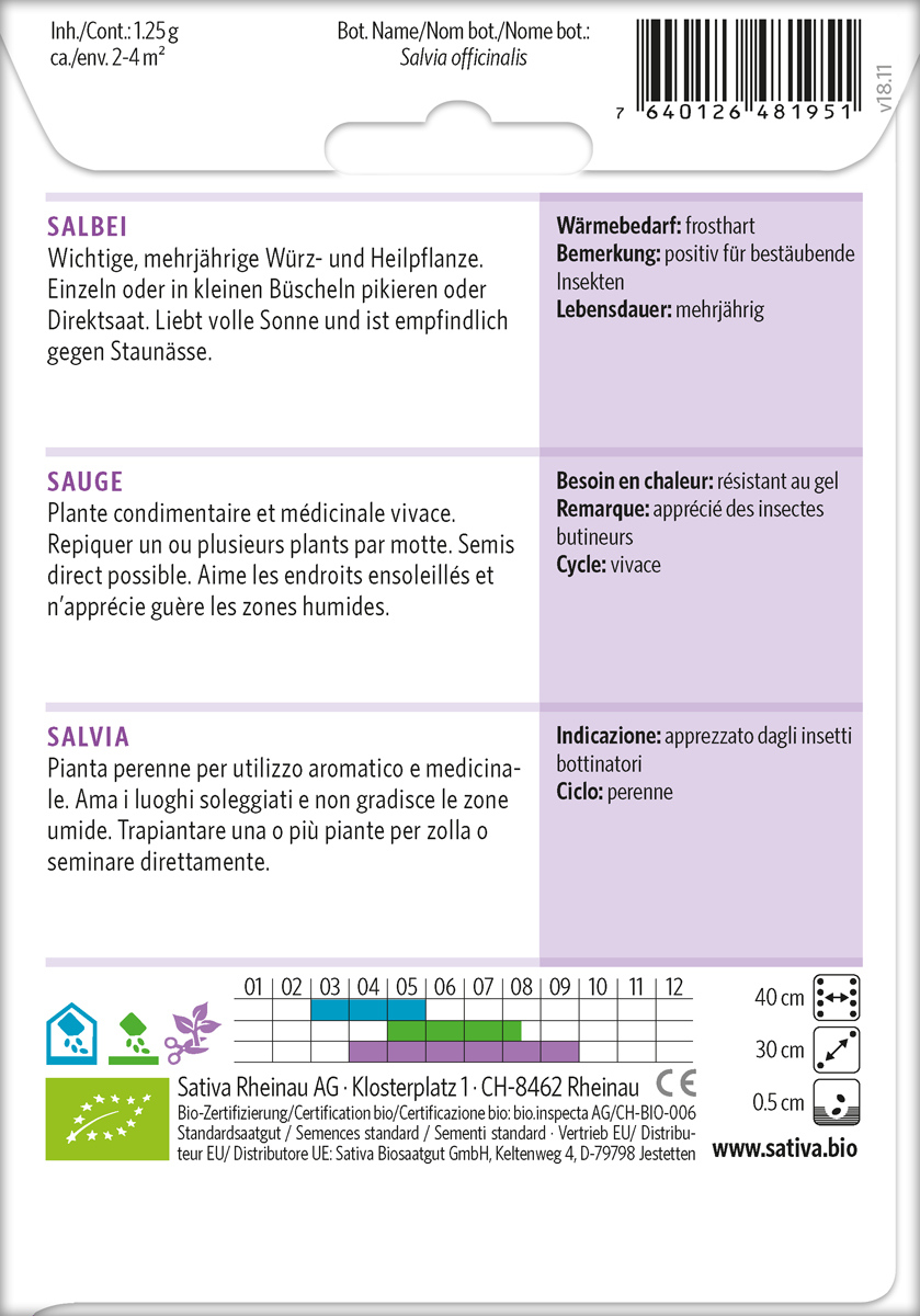 Saatgut Salbei -S-