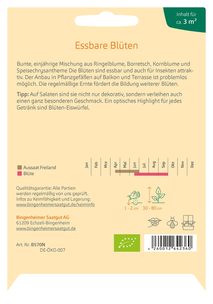 Saatgut Essbare Blüten -B-
