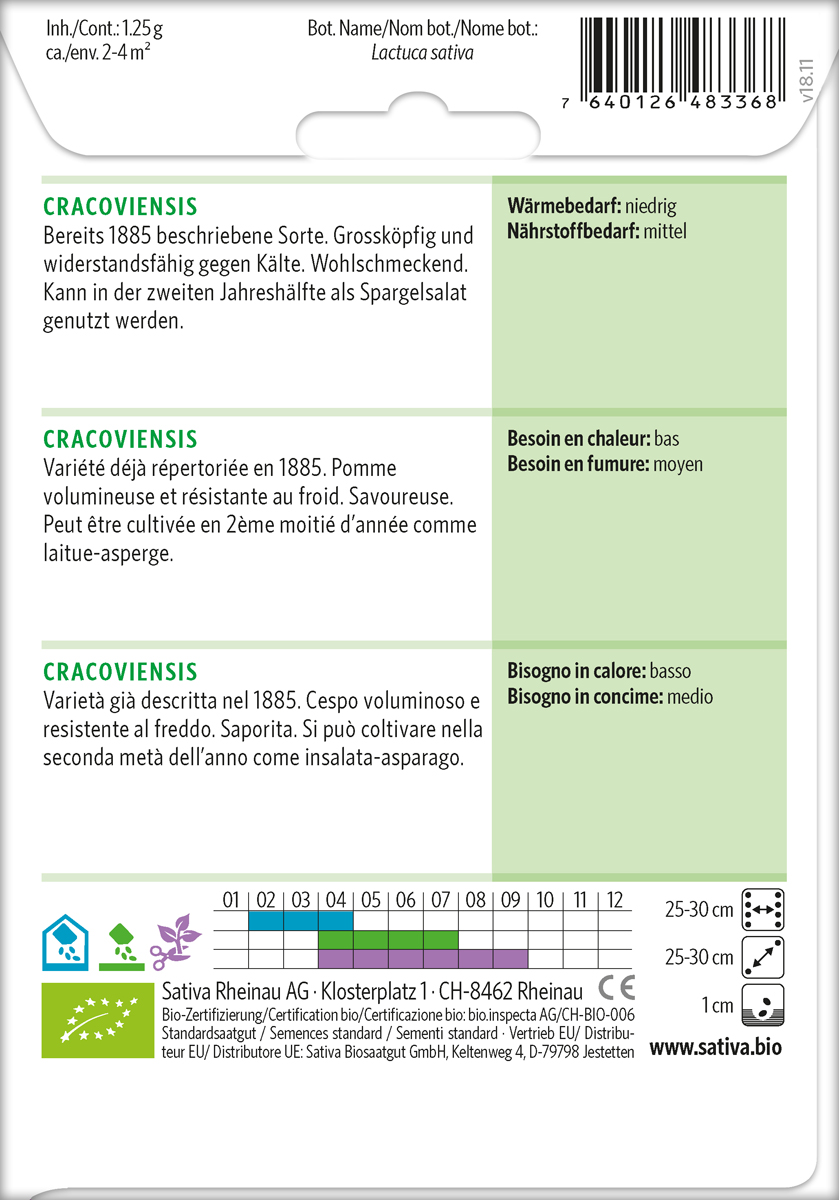 Saatgut Spargelsalat Cracoviensis-S-