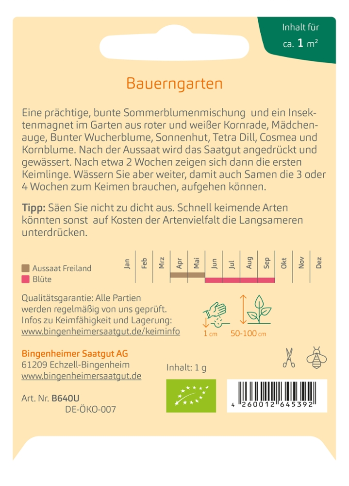 Saatgut Bauerngarten -B- 