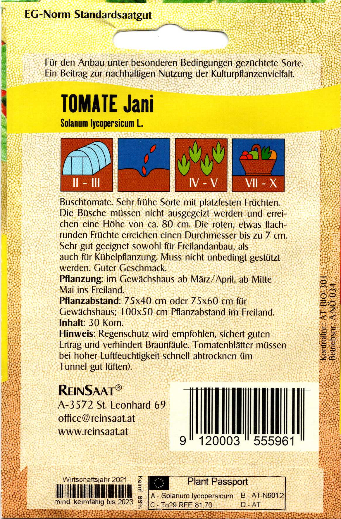 Tomatensaatgut Jani -R-  