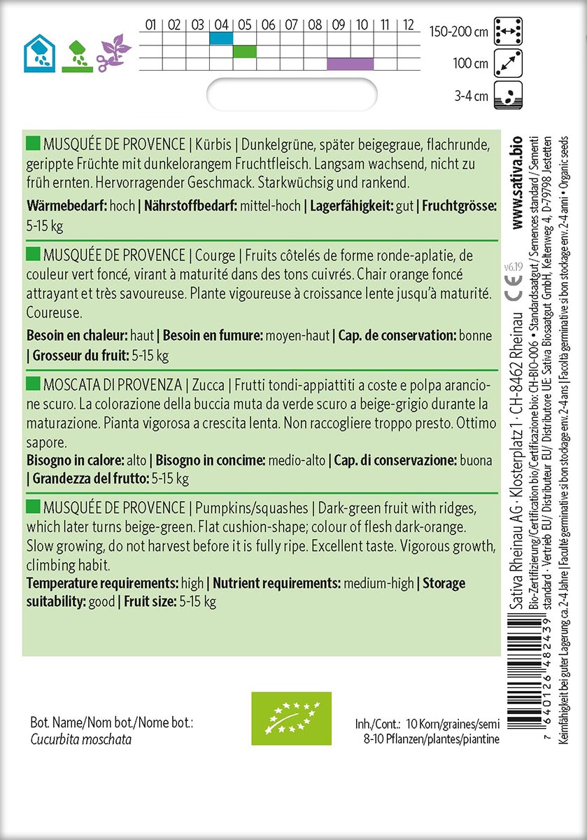 Saatgut Kürbis Muskat de Provence -S-