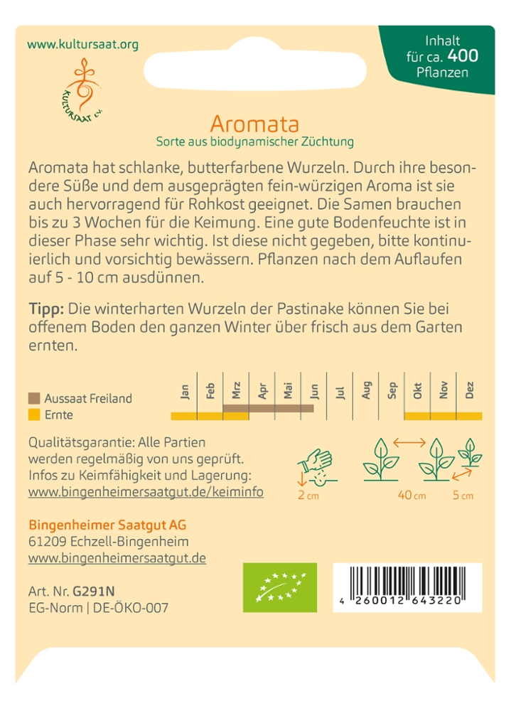 Saatgut Pastinake Aromata -B-