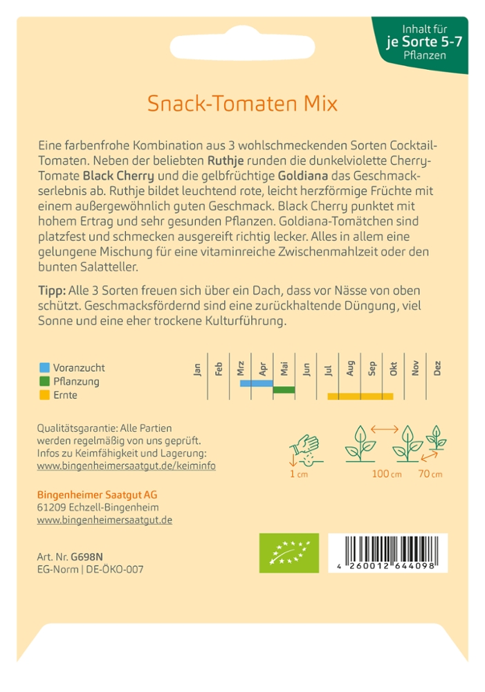 Tomatensaatgut Snack Tomaten Mix -B-