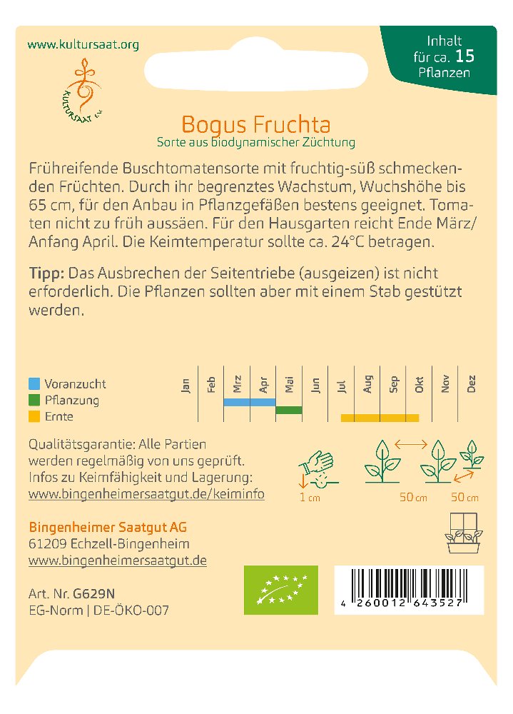 Tomatensaatgut Bogus Fruchta -B-