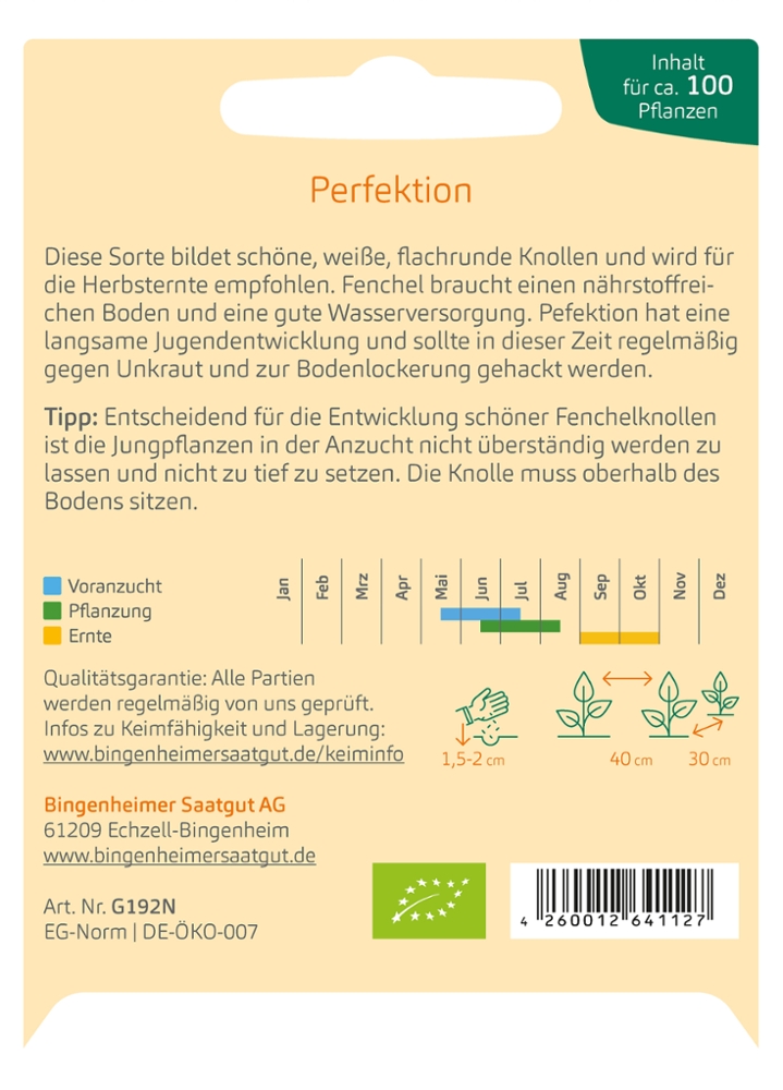 Saatgut Knollenfenchel Perfektion -B-