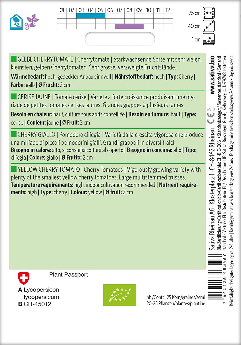 Tomatensaatgut Gelbe Cherrytomate -S-
