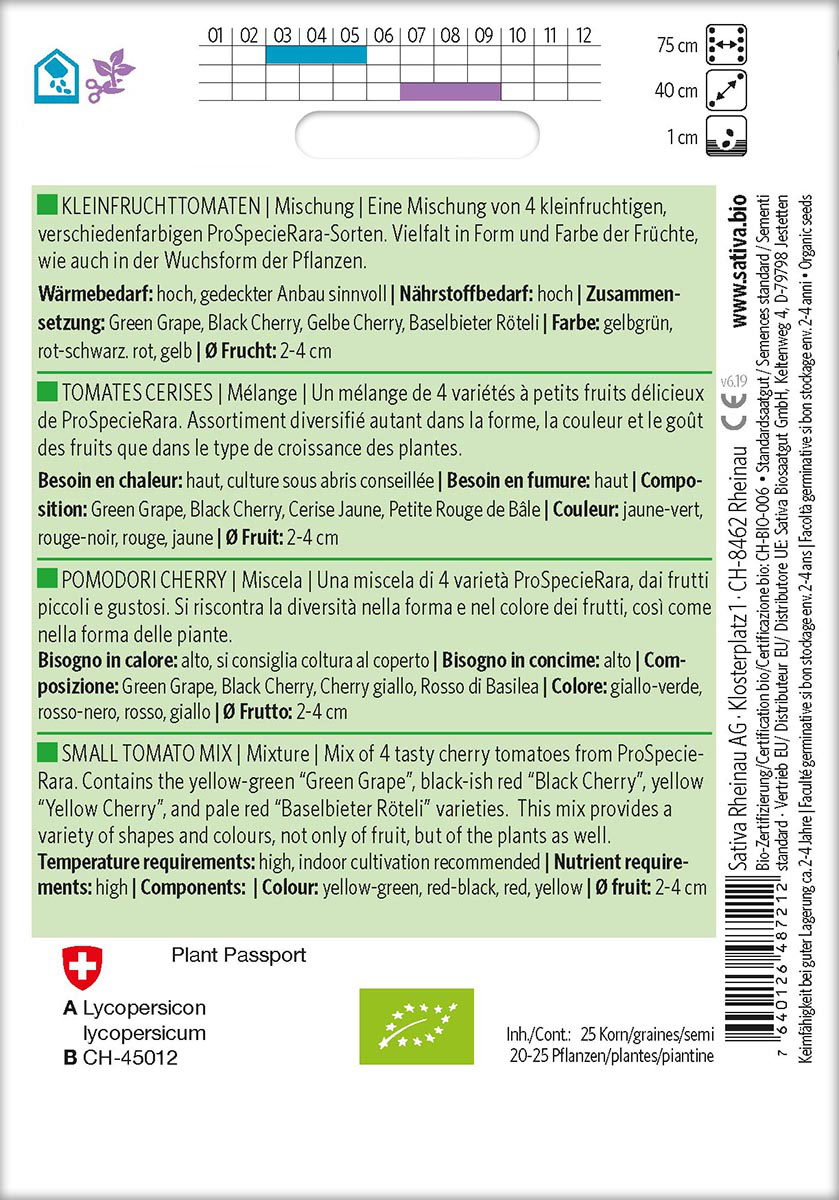 Tomatensaatgut Kleinfruchttomaten -S- 