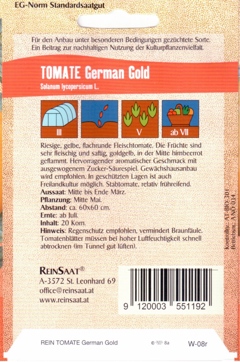 Tomatensaatgut German Gold -R-