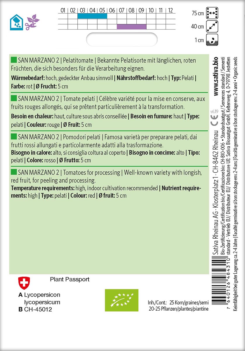 Tomatensaatgut San Marzano 2 -S-