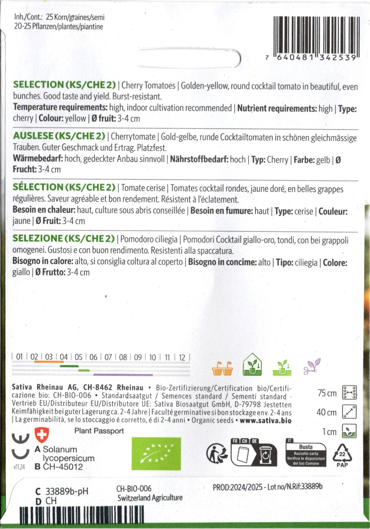 Tomatensaatgut Mareile Auslese KS/CHE2 -S-