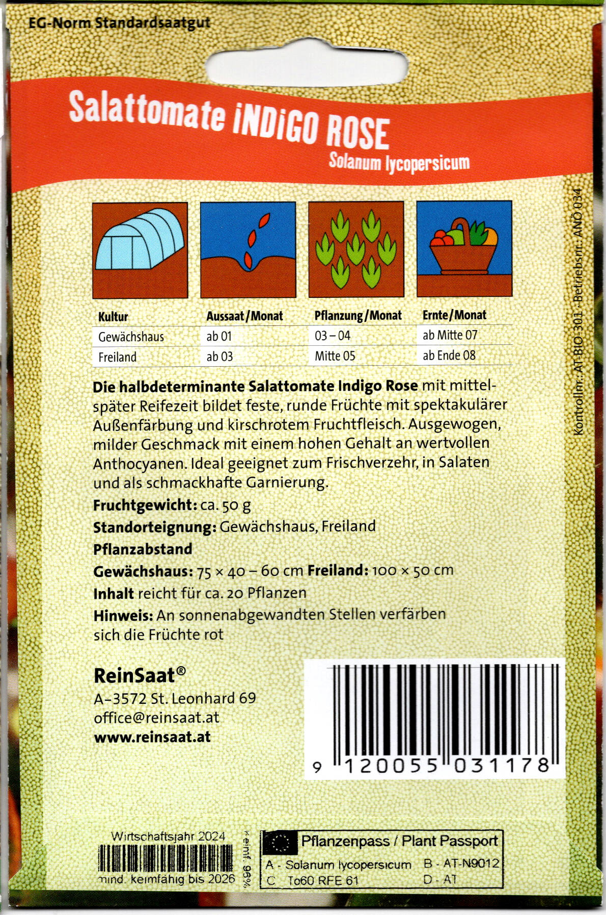 Tomatensaatgut Indigo Rose -R-
