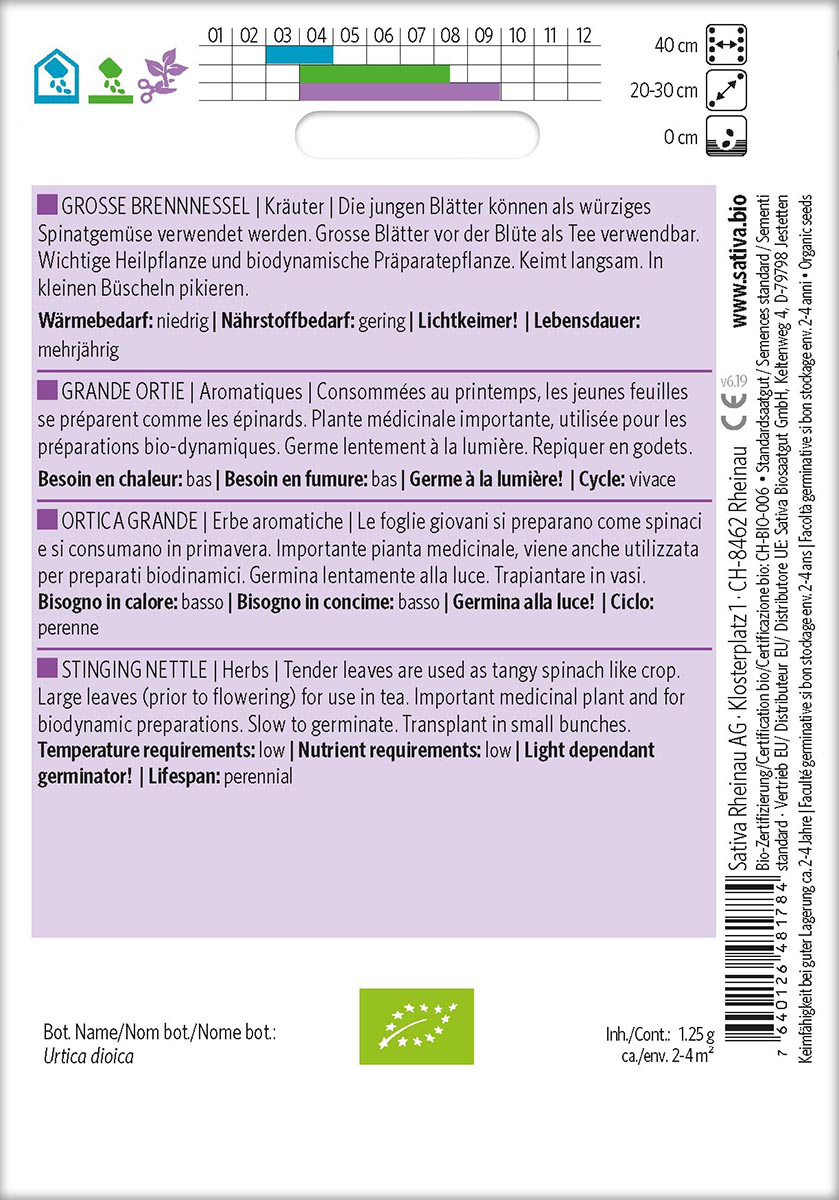 Saatgut Grosse Brennessel -S- 