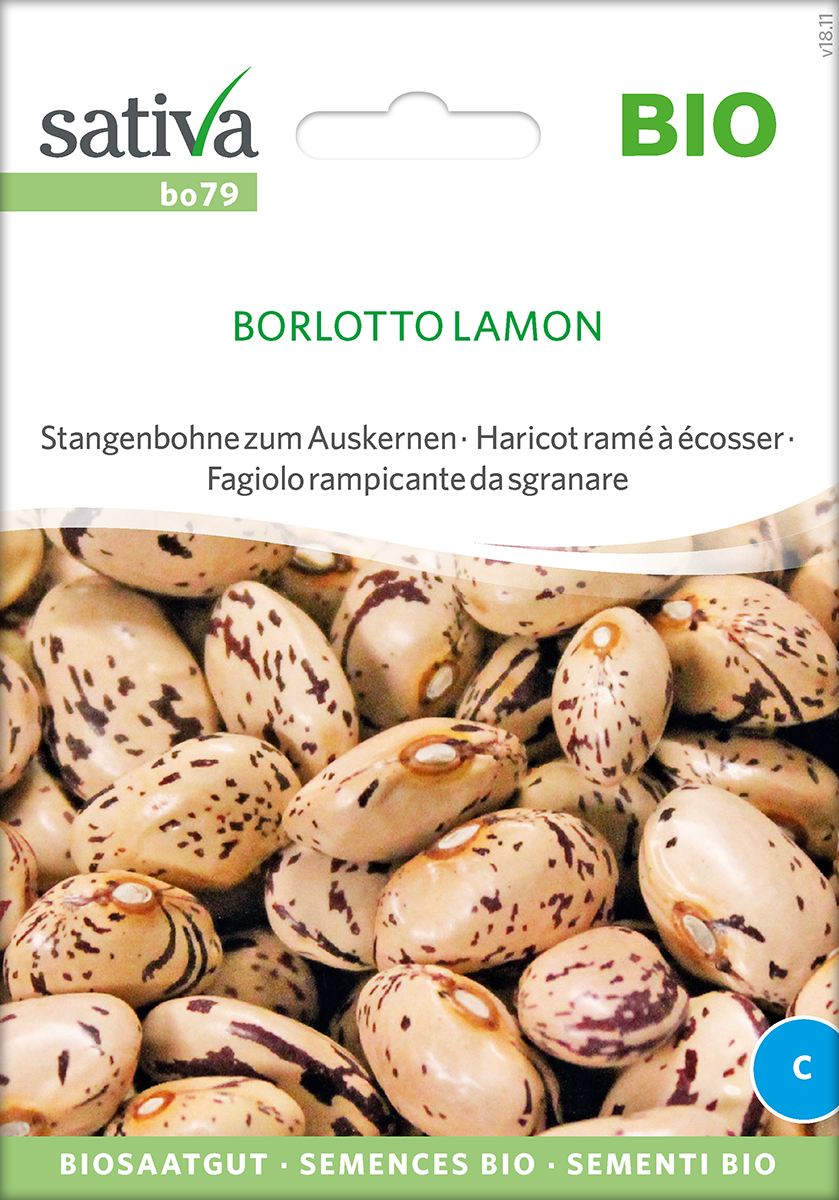 Saatgut Stangenbohne Borlotto Lamon -S-