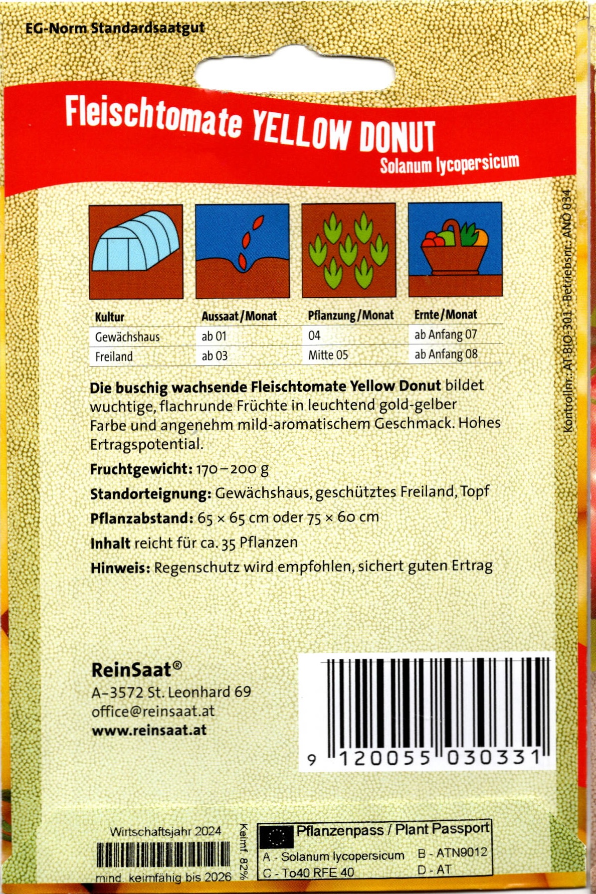 Tomatensaatgut Yellow Donut -R- 